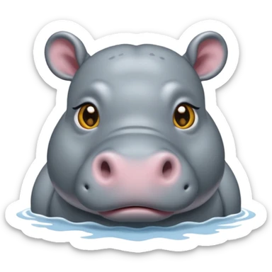 hippo sticker