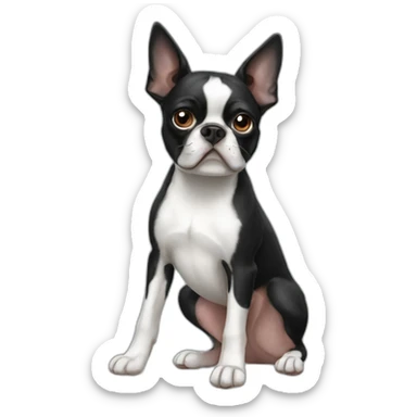 boston terrier sticker