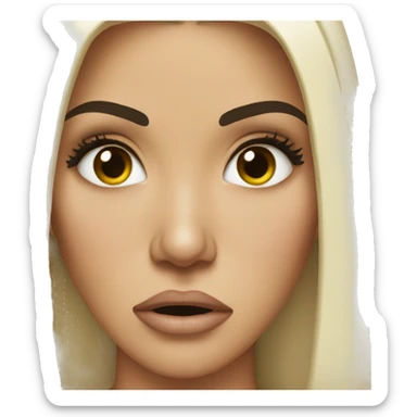 Kim k ugly crying face  sticker