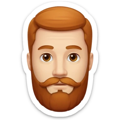 the man with a beard only on his chin sticker