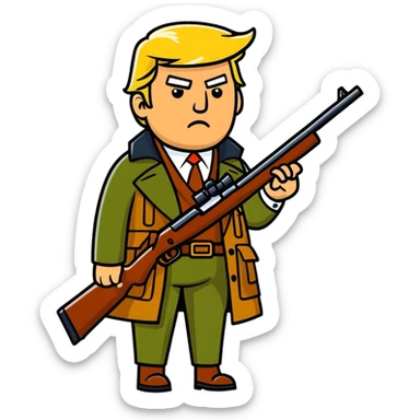 Trump deer hunting  sticker