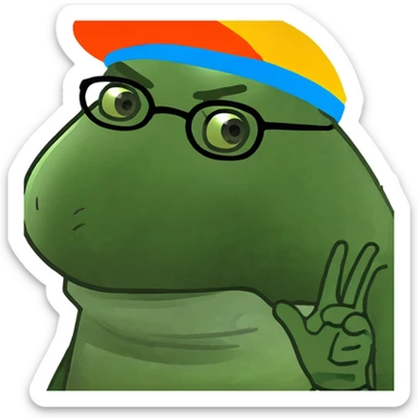 Ugly dude with glasses sticker