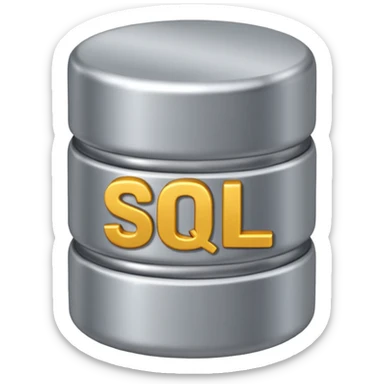 database cylinder with “SQL” letters on it sticker