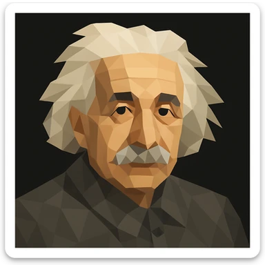 Turn the figure in this picture to an avatar. Low-poly flat style. Pure black background sticker