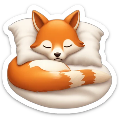 sleeping-fox sticker