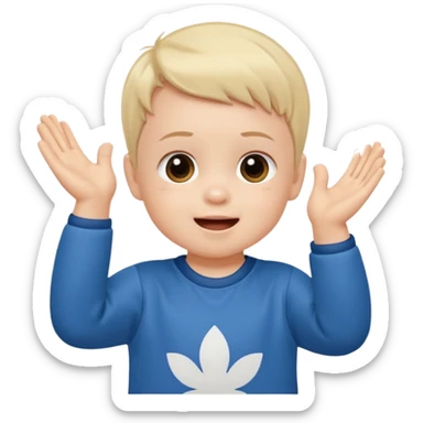 A toddler with a tiny jersey, clapping with adorable enthusiasm sticker