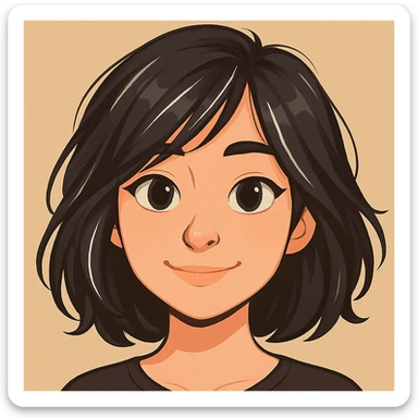 Remove the white outline around the edges, make the character look more informal, add painted white strands of hair and a nose piercing, while preserving the original style and colors. sticker