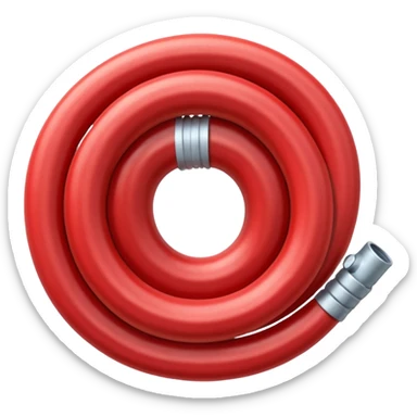 A red Hose – coiled water hose sticker