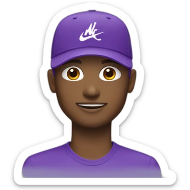purple nike hat sticker
