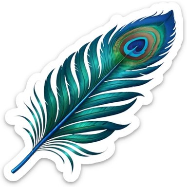 Peacock feather emoji sticker
