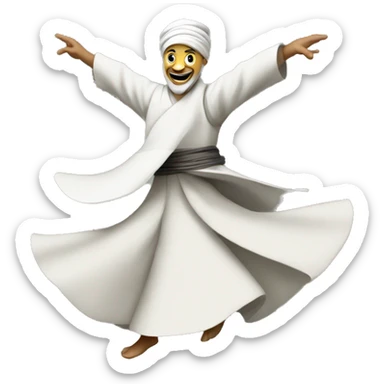 A whirling dervish sticker