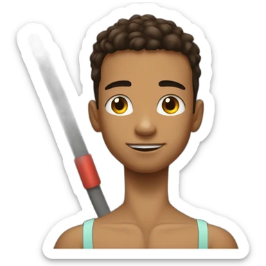 boy mixrace in front lever on drawbar sticker