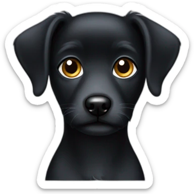 Jackapoo one eye and ear black sticker