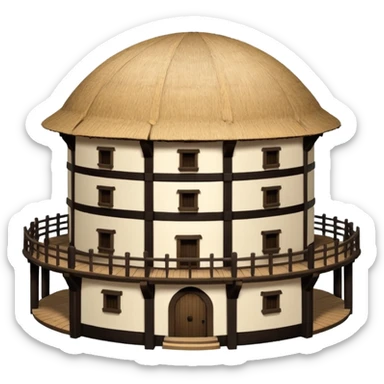 Globe theatre london sticker