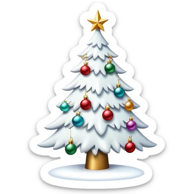 White Christmas tree  sticker