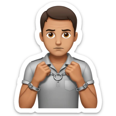 a handcuffed guy sticker