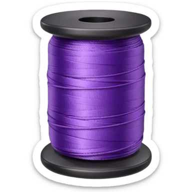 Hyperrealistic,mirco-detailed spool of purple thread, isolated, 3D rendering, 8k sticker
