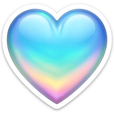 Opal heart sticker
