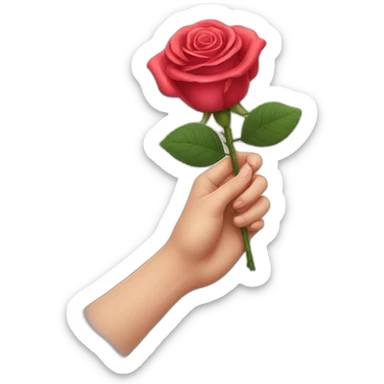 Roses in hand sticker