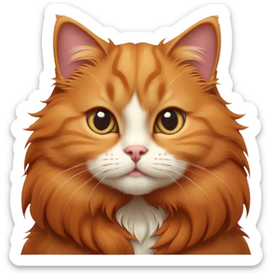 cinematic-adorable-big-eyed-fluffy-solid ginger-persian-cat-portrait-emoji,-head-tilted-playfully-with-a-sweet-expression,-fluffy-solid ginger-fur,-simplified-yet-irresistibly-cute-features-with-large,-expression, solid ginger cat sticker