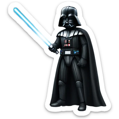 Dearth Vader with lightsaber sticker
