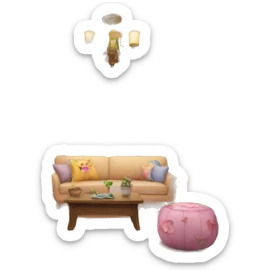 Fairy themed living room sticker