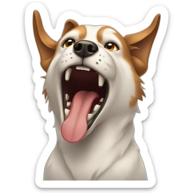Angry dog barking sticker