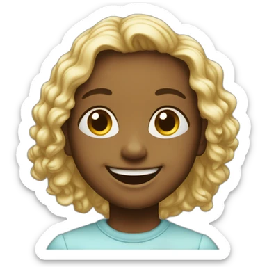 enfant avec un grand sourire sticker