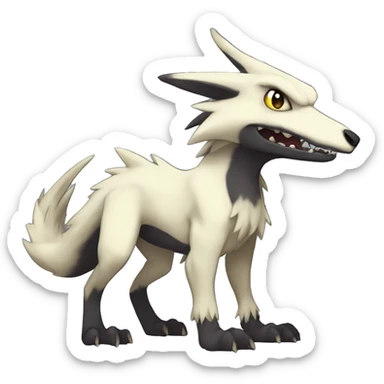 Edgy Cute Lombax-Sergal-Vernid-Fakemon full body  sticker