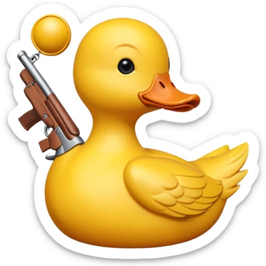 carnival shooting duck sticker
