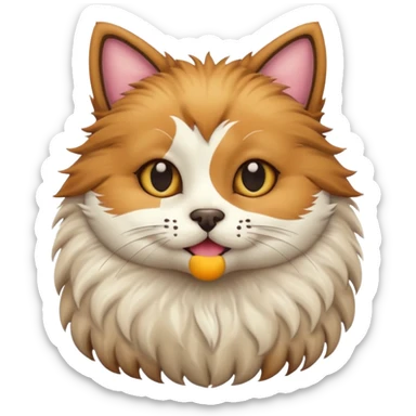 cat and dog one body sticker