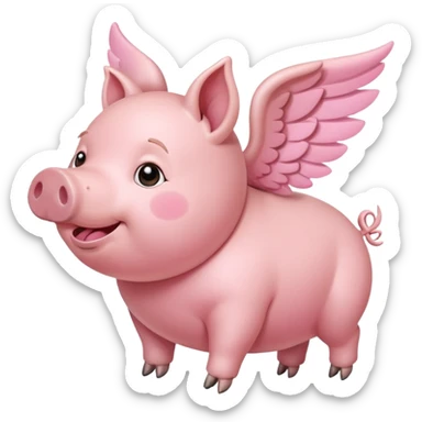 Flying pig  sticker