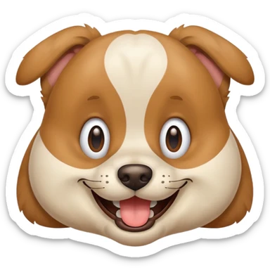 Dog with braces sticker