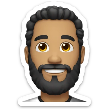 smiling man with black hair and van dyke beard sticker