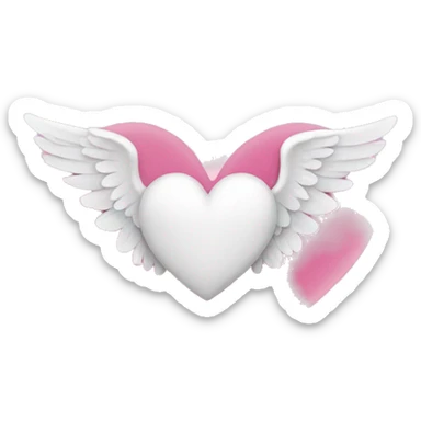 heart with angel wings sticker