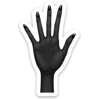 Hand with black nails sticker