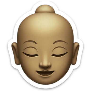 a buddha with peaceful smile sticker