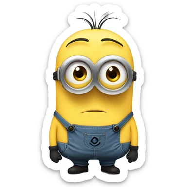 Sad minion sticker