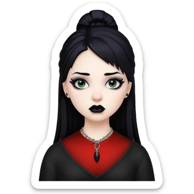 Goth pierced girly girl sticker