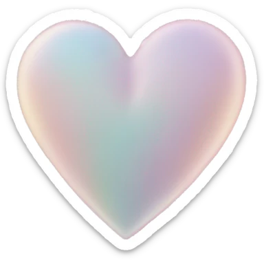 Light pastel heart sticker