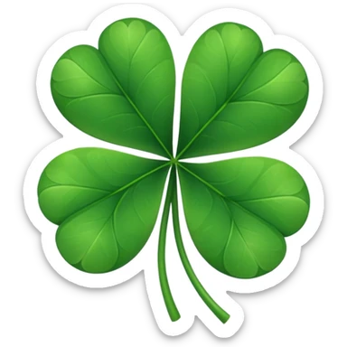 5 leaf clover sticker
