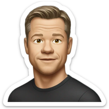 Matt Damon　playing pianm sticker