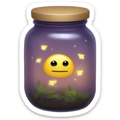 a jar of fireflies sticker