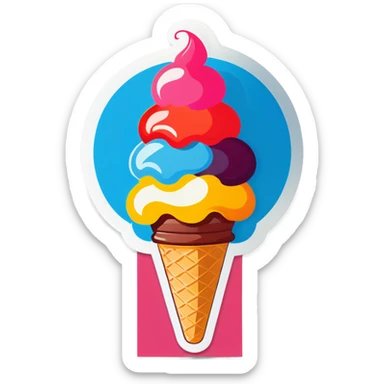 Ice cream cone  sticker