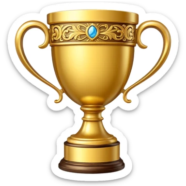 A decorated golden trophy  sticker
