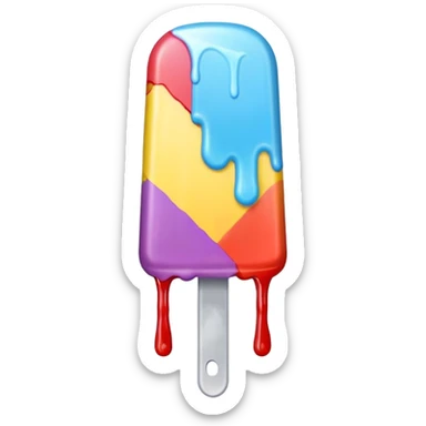 Popsicle: colorful sticker