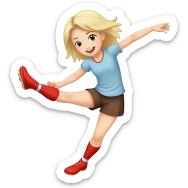 Kicking my feet and giggling  sticker