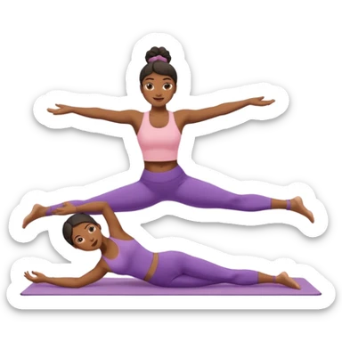 black woman doing pilates sticker