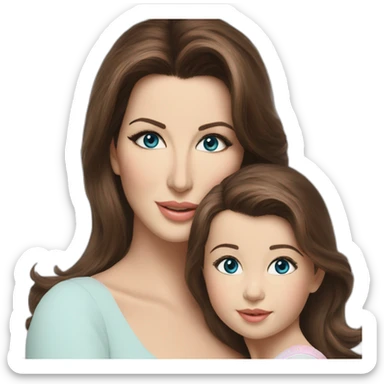 Nancy Ajram with her daughter bleu eyes sticker