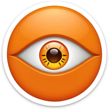 Ojo turco color naranja turco en color naranja sticker